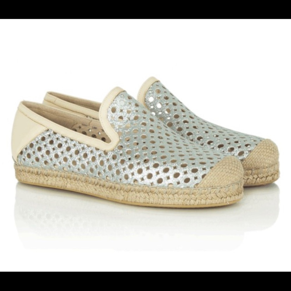 Stuart Weitzman Glitter Espadrille Slip On